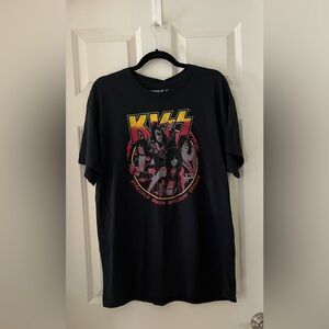 Men’s KISS Starchild Demon Spaceman Catman Adult Short Sleeve Black T-Shirt L